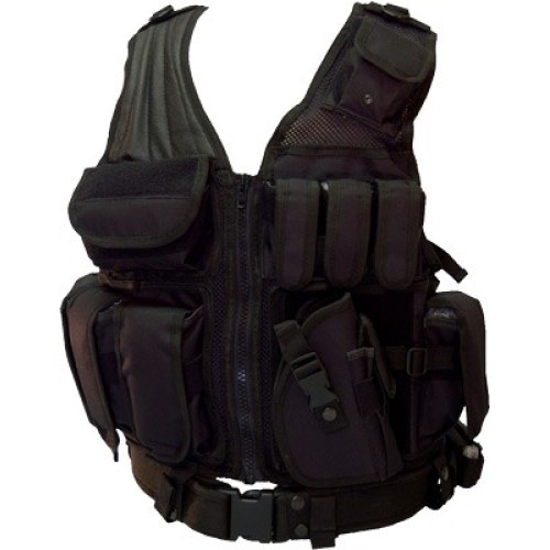 RED ROCK CROSS DRAW VEST BLACK